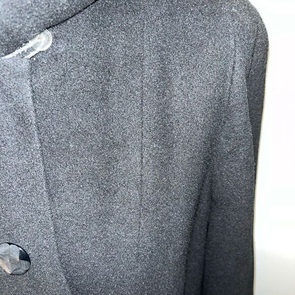 VINTAGE Black Cashmere Fur collar Pioneer Coat Co. for Hudson Belk Retro 60’s M - Picture 9 of 16